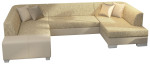 Minkštas kampas NORE Havana, kreminis/šviesiai rudas 