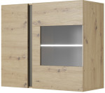 Vitrina Arco 96, ąžuolo/pilkos spalvos