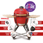 Keraminė kepsninė KAMADO BONO Media 52 cm, raudona