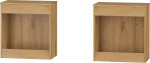 2-jų pakabinamų lentynų komplektas Meblocross Maximus, ąžuolo spalvos