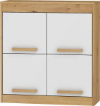 Pakabinama lentyna Meblocross Maximus 4D, ąžuolo/baltos spalvos