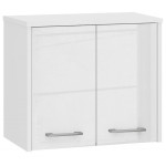 Pakabinama vonios spintelė NORE Fin W60, balta blizgi