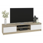 TV staliukas NORE CLP 160, ąžuolo spalvos/baltas