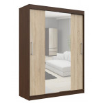 Spinta NORE CLP 150 su veidrodžiu, tamsiai ruda/ąžuolo spalvos