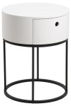 Naktinis staliukas Pop, baltas/juodas