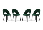 4-ių kėdžių komplektas Milo Casa Lucia, tamsiai žalias