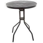 Lauko staliukas Patio Detroit 60 cm, juodas