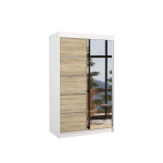 Spinta ADRK Furniture Nicea, balta/ąžuolo spalvos