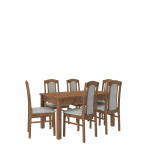 Valgomojo komplektas ADRK Furniture Rodos 53, šviesiai rudas