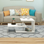 Kavos staliukas Dilek, baltas