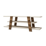 TV staliukas Flower, smėlio spalvos/rudas