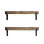 2-jų lentynų komplektas LAM005, rudas/juodas