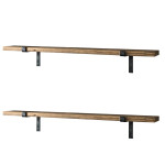 2-jų lentynų komplektas LAM006, rudas/juodas