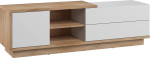 TV staliukas Meblocross Hybrid Hyb-21 1D2S, ąžuolo spalvos/baltas