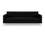 Keturvietė sofa Cosmopolitan Design Bali, juoda/auksinės spalvos