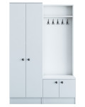 Prieškambario komplektas Kalune Design 893(I), 119,6 cm, baltas