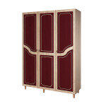 Spinta Kalune Design Wardrobe 863 (VI), 135 cm, ąžuolo spalvos/tamsiai raudona