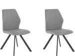 2-jų dalių valgomojo kėdžių komplektas Inez 9220224, pilkas