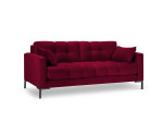 Sofa Micadoni Home Mamaia 3S, raudona/juoda