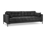 Sofa Micadoni Home Mamaia 4S, tamsiai pilka/juoda