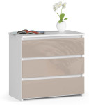 Naktinė spintelė NORE CL3, balta/šviesiai ruda