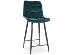 2-jų baro kėdžių komplektas Signal Meble Chic H-2, žalias