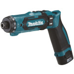 Suktuvas Makita DF012DSJ 7,2 V 2x1,5 Ah akum.