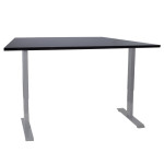 Reguliuojamo aukščio elektrinis stalas su 2 varikliais Home4You Ergo, 140x80 cm, juodas