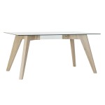 Valgomojo stalas DKD Home Decor Stiklas Medžio MDF (160 x 90 x 75 cm)