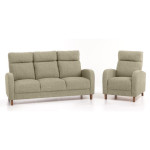 Minkštų baldų komplektas Paris 3+1, smėlio spalvos