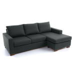 Minkštas kampas Cannes su minkštasuoliu, juodas