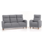 Minkštų baldų komplektas Paris 3+1, pilkas