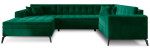 Minkštas kampas Nore Montez Lukso, žalias