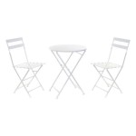 Stalo rinkinys su 2 kėdėmis DKD Home Decor Balta Metalinis (3 pcs)