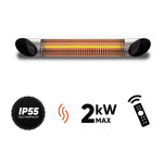 Infraraudonųjų spindulių šildytuvas Veito BLADE (sidabrinis, 2000W)