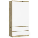 Spinta, 90 cm, amatinis ąžuolas/balta