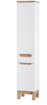Aukšta vonios spintelė BALI WHITE 800, baltos/ąžuolos spalvos