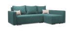 Kampinė sofa Megan (kairėje) Turkis