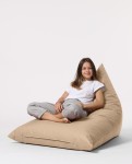 Sėdmaišis Pyramid Big Bed Pouf, smėlio spalvos