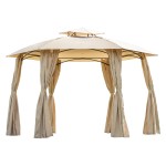 6-sienė pavėsinė Gavi 2, smėlio spalvos