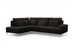 Kairinė kampinė sofa Bogart Nicole, juoda