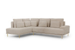 Kairinė kampinė sofa Bogart Nicole, smėlio