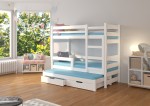 Vaikiška lova ADRK Furniture Karlo su čiužiniu, balta