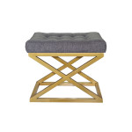 Pouffe Capraz - Gold, Grey