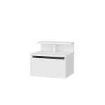 Naktinis staliukas Asir, 39,8x31,9x35 cm, baltas