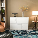 Svetainės spintelė Asir Mares, balta