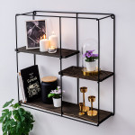 Sieninė lentyna Asir Lilac, juoda