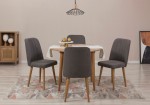 Išplečiamas pietų stalas ir kėdės (5 vienetai) Vina 1501 - Atlantic Pine, Anthracite