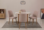 Išplečiamas pietų stalas ir kėdės (5 vienetai) Vina 0900 - Atlantic Pine, Stone
