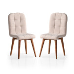2-jų dalių kėdžių rinkinys Asir Retro 708, smėlio spalvos